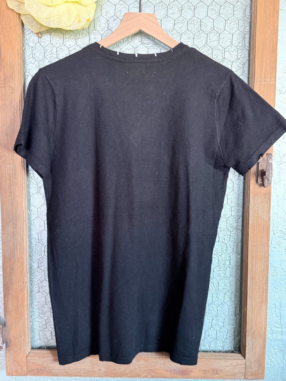 POL Black V-Neck Short Sleeve Pocket Tee - Picture 4 of 5